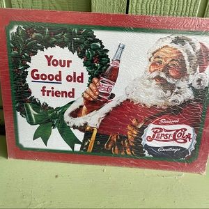 NEW Santa Pepsi Metal Sign
